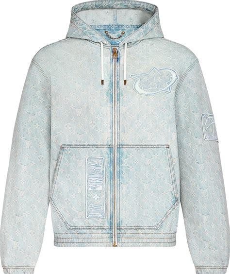 louis vuitton denim zip through hoodie|louis vuitton sweatshirts for men.